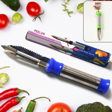Stainless Steel 2-in-1 Vegetable Peeler - Multifunctional Grater with Hanging Ring (1 pc)