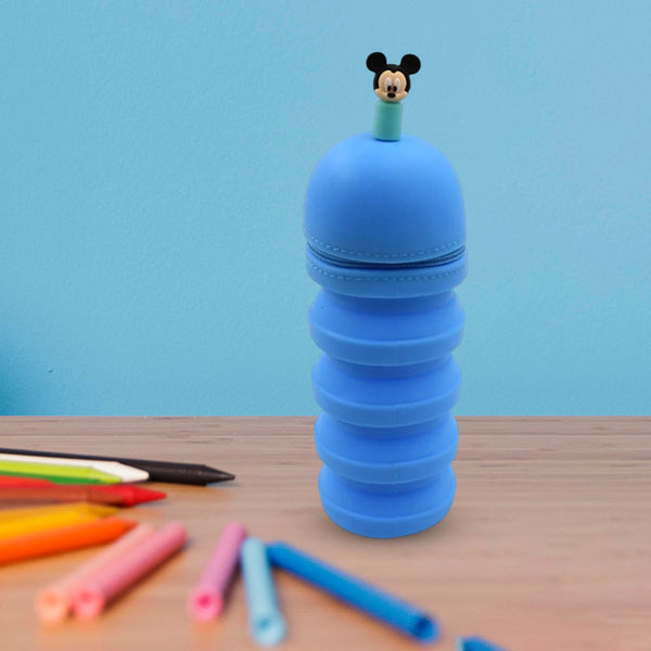 Silicone Telescopic Pencil Case – Large Capacity, Zipper Closure, Perfect for School & Office