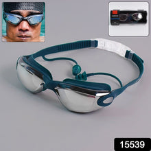 Knx Professional Anti-Fog UV Protection Swimming Goggles with Mirrored Lenses and Earplugs
