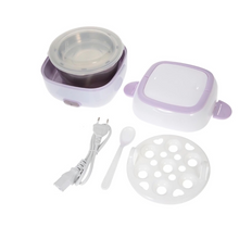 Electric Lunch Box Portable Food Warmer Food Heating Lunch Box Removable Food-Grade Stainless Steel Compartments, 220V 200W, for Car, Truck, office