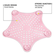 Baby Pink Silicone Star Shaped Sink Filter Bathroom Hair Catcher Drain Strainers for Basin