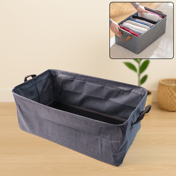 Foldable Cloth Storage Organizer Bag With Handles (Approx 46x27Cm\1Pc)